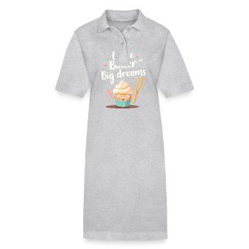 Candidat Junior en Boulangerie Jeune Chef Boulangerie - Robe polo bio PAIGER Stanley/Stella Femme - gris chiné - Devant