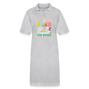 Equipe SPED Cohésion de l’éducation spécialisée - Robe polo bio PAIGER Stanley/Stella Femme - gris chiné - Devant