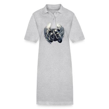 Furchtlose Fahrt Mit Dem Sensenmann: Eine Reise - Stanley/Stella Frauen Bio-Polokleid PAIGER - Grau meliert - Vorne
