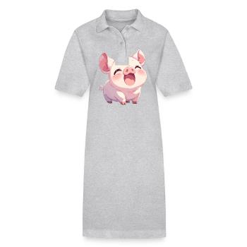 Cochon Cochon - Robe polo bio PAIGER Stanley/Stella Femme - gris chiné - Devant