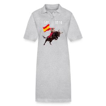 SPANIEN - Stanley/Stella Frauen Bio-Polokleid PAIGER - Grau meliert - Vorne
