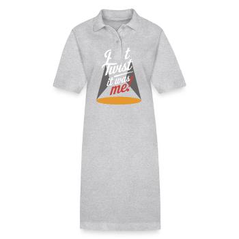 Meurtre Mystère Tenue de dîner, Fête, Scène de crime - Robe polo bio PAIGER Stanley/Stella Femme - gris chiné - Devant
