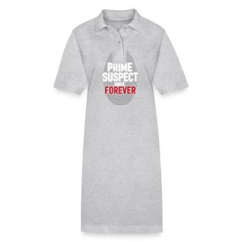 Meurtre Mystère Tenue de dîner, Fête, Scène de crime - Robe polo bio PAIGER Stanley/Stella Femme - gris chiné - Devant