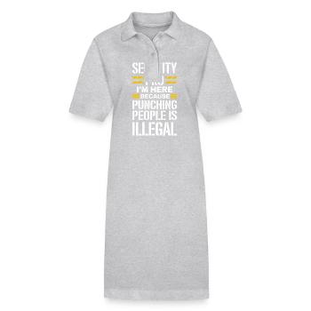Private Security Professional Bodyguard Vip - Stanley/Stella Frauen Bio-Polokleid PAIGER - Grau meliert - Vorne