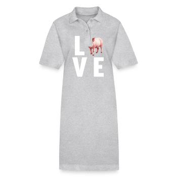 Cochon Cochon - Robe polo bio PAIGER Stanley/Stella Femme - gris chiné - Devant