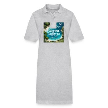 Cabrera Mallorca - Robe polo bio PAIGER Stanley/Stella Femme - gris chiné - Devant