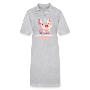 Cochon Cochon - Robe polo bio PAIGER Stanley/Stella Femme - gris chiné - Devant