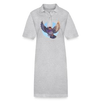 Tauben Taube - Stanley/Stella Frauen Bio-Polokleid PAIGER - Grau meliert - Vorne