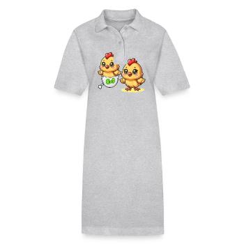 poussin oeuf de Pâques oeufs de Pâques oeufs de poule Enfant de Pâques - Robe polo bio PAIGER Stanley/Stella Femme - gris chiné - Devant