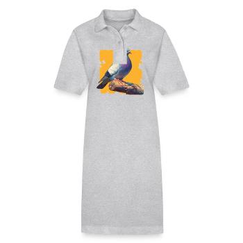 Tauben Taube - Stanley/Stella Frauen Bio-Polokleid PAIGER - Grau meliert - Vorne