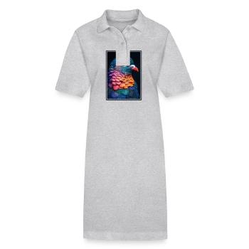 Tauben Taube - Stanley/Stella Frauen Bio-Polokleid PAIGER - Grau meliert - Vorne
