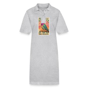 Tauben Taube - Stanley/Stella Frauen Bio-Polokleid PAIGER - Grau meliert - Vorne