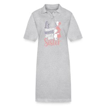 Frères et sœurs autistes - Robe polo bio PAIGER Stanley/Stella Femme - gris chiné - Devant