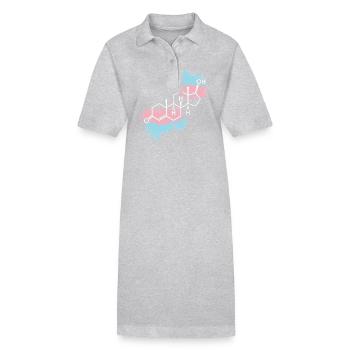 Transgender Trans LGBT Pride - Stanley/Stella Frauen Bio-Polokleid PAIGER - Grau meliert - Vorne