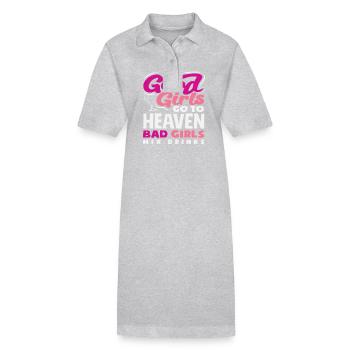 Good Girls Heaven Bad Girls Barmans - Robe polo bio PAIGER Stanley/Stella Femme - gris chiné - Devant