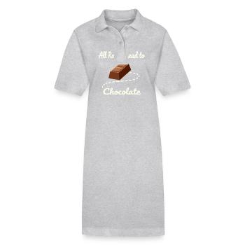 Schwangerschafts Verlangen Lustige - Stanley/Stella Frauen Bio-Polokleid PAIGER - Grau meliert - Vorne