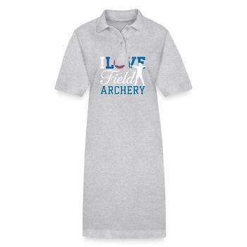 I Love Field Archery Silhouette Target - Robe polo bio PAIGER Stanley/Stella Femme - gris chiné - Devant