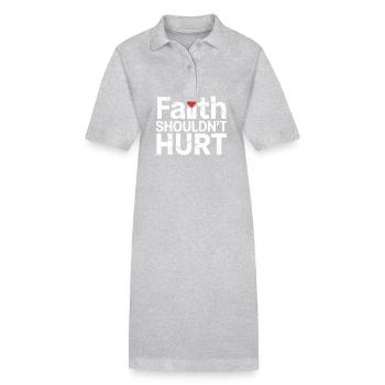 Former religious community survivors - Stanley/Stella PAIGER Organic Women’s Polo Dress - heather grey - Front