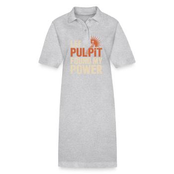 Former religious community survivors - Stanley/Stella PAIGER Organic Women’s Polo Dress - heather grey - Front