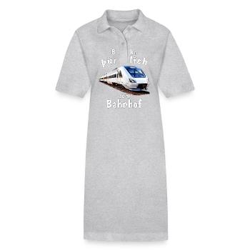 ZUG Bring ihn pünktlich zum Bahnhof - Stanley/Stella Frauen Bio-Polokleid PAIGER - Grau meliert - Vorne