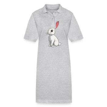 Hasen Hase - Stanley/Stella Frauen Bio-Polokleid PAIGER - Grau meliert - Vorne
