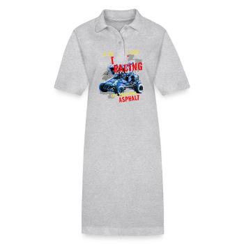 Wenn Du Dirt Racing Nicht Magst, Ist Dein Asphalt - Stanley/Stella Frauen Bio-Polokleid PAIGER - Grau meliert - Vorne