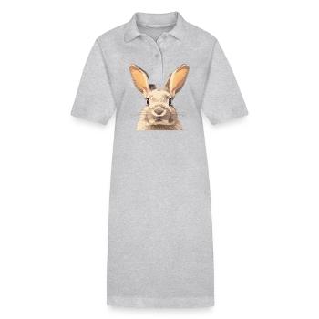 Hasen Hase - Stanley/Stella Frauen Bio-Polokleid PAIGER - Grau meliert - Vorne