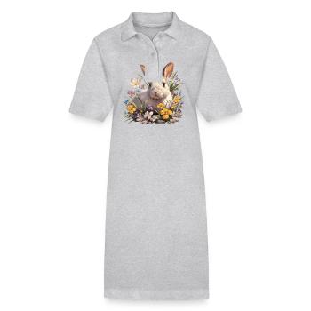 Hasen Hase - Stanley/Stella Frauen Bio-Polokleid PAIGER - Grau meliert - Vorne