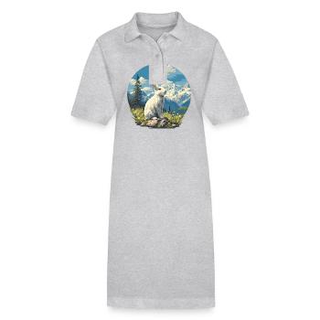 Hasen Hase - Stanley/Stella Frauen Bio-Polokleid PAIGER - Grau meliert - Vorne
