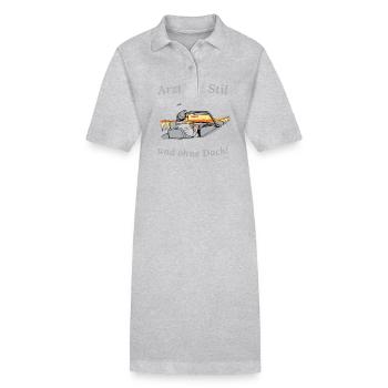 Arzt und Cabrio Fahrer cooler Spruch Cabriolet - Stanley/Stella Frauen Bio-Polokleid PAIGER - Grau meliert - Vorne