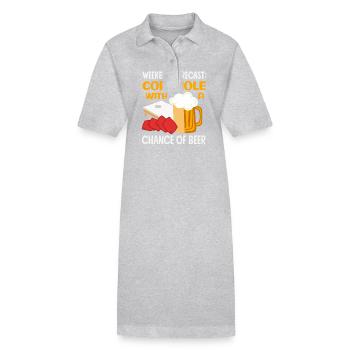 Cornhole Liebhaber Wochenende Prognose - Stanley/Stella Frauen Bio-Polokleid PAIGER - Grau meliert - Vorne