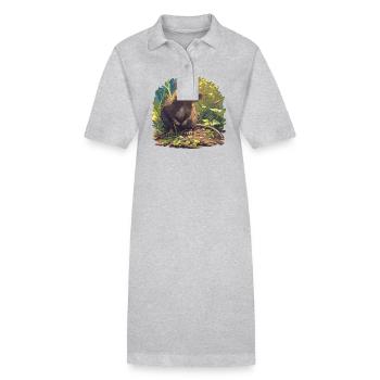 Rat Rat - Robe polo bio PAIGER Stanley/Stella Femme - gris chiné - Devant