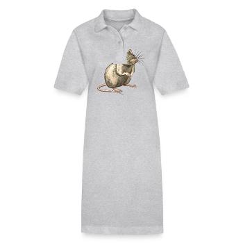 Rat Rat - Robe polo bio PAIGER Stanley/Stella Femme - gris chiné - Devant