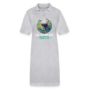 Rat Rat - Robe polo bio PAIGER Stanley/Stella Femme - gris chiné - Devant
