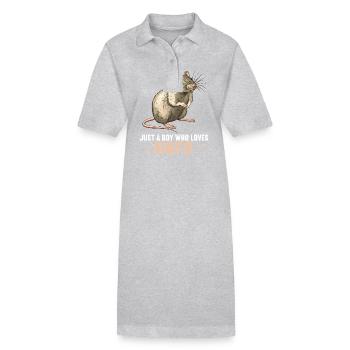 Rat Rat - Robe polo bio PAIGER Stanley/Stella Femme - gris chiné - Devant