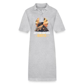 Rat Rat - Robe polo bio PAIGER Stanley/Stella Femme - gris chiné - Devant