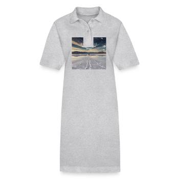 Bonneville Salt Flats Utah - Stanley/Stella Frauen Bio-Polokleid PAIGER - Grau meliert - Vorne