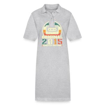 2015 Vintage Retro Cadeau D’anniversaire - Robe polo bio PAIGER Stanley/Stella Femme - gris chiné - Devant