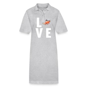 Lachse Lachs - Stanley/Stella Frauen Bio-Polokleid PAIGER - Grau meliert - Vorne