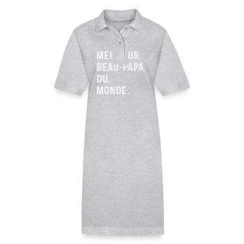 Best Father-in-Law In The World Father's Day - Stanley/Stella PAIGER Organic Women’s Polo Dress - heather grey - Front