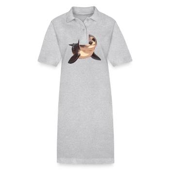 Lions de mer Lion de mer - Robe polo bio PAIGER Stanley/Stella Femme - gris chiné - Devant
