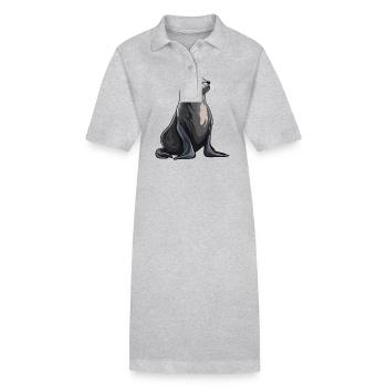 Lions de mer Lion de mer - Robe polo bio PAIGER Stanley/Stella Femme - gris chiné - Devant
