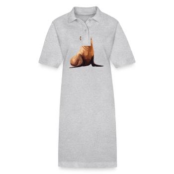 Lions de mer Lion de mer - Robe polo bio PAIGER Stanley/Stella Femme - gris chiné - Devant