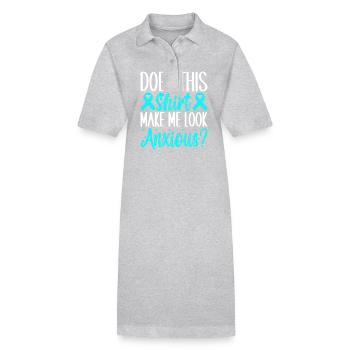 Trouble anxieux Trouble anxieux - Robe polo bio PAIGER Stanley/Stella Femme - gris chiné - Devant