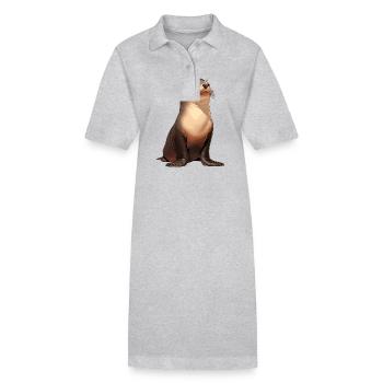 Lions de mer Lion de mer - Robe polo bio PAIGER Stanley/Stella Femme - gris chiné - Devant