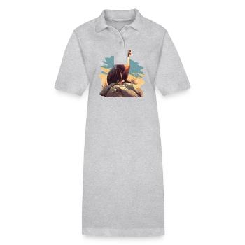 Lions de mer Lion de mer - Robe polo bio PAIGER Stanley/Stella Femme - gris chiné - Devant