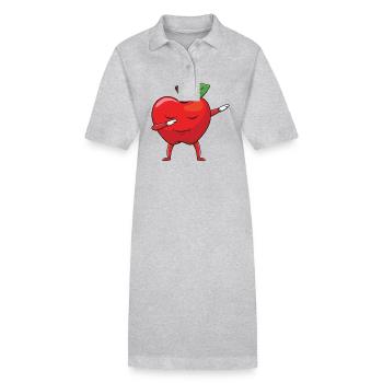 Dabbing Pomme Cueillette Pomme Beurre Cueilleur Pomme - Robe polo bio PAIGER Stanley/Stella Femme - gris chiné - Devant