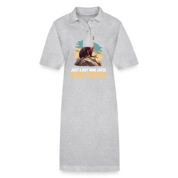Lions de mer Lion de mer - Robe polo bio PAIGER Stanley/Stella Femme - gris chiné - Devant