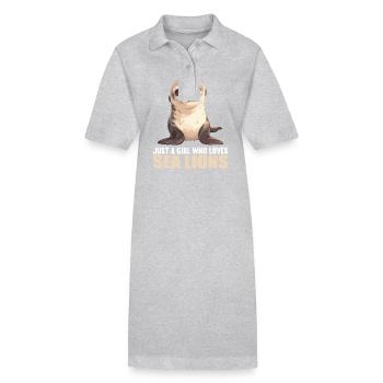 Lions de mer Lion de mer - Robe polo bio PAIGER Stanley/Stella Femme - gris chiné - Devant