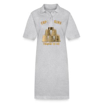 CUP STACKING TOWER TO GO - Stanley/Stella Frauen Bio-Polokleid PAIGER - Grau meliert - Vorne
